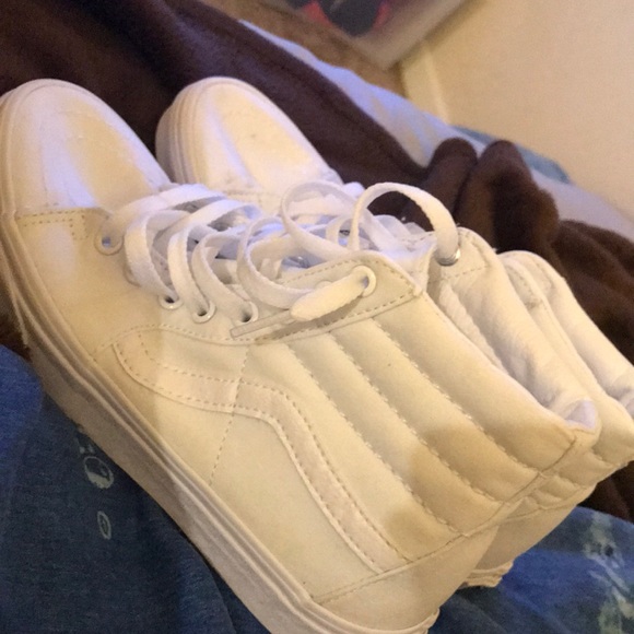 Vans Shoes - white high-top vans .